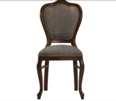 Sandalye 19765 Zus028 Model Kayın Aslan Ayak Çizgi Desenli Örgü Kumaş Koyu Ceviz - 1