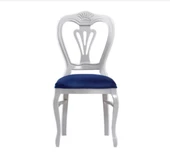 Sandalye19767 ST Zus030 Oyma Çizgi Model Kayın Klasik BabyFace Kumaş Beyaz renk thumbnail 1