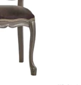Sandalye 19758 Zus021 Model Gri Renk Baby Face Kumaş Kayın Aslan Ayak El Yapım - 5