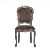 Sandalye 19758 Zus021 Model Gri Renk Baby Face Kumaş Kayın Aslan Ayak El Yapım - 1
