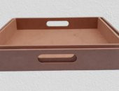 Hobi 90048 Dekoratif Tepsi Takım İkili Model HAM Ahşap MDF El Yapımı - 4
