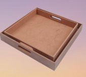 Hobi 90048 Dekoratif Tepsi Takım İkili Model HAM Ahşap MDF El Yapımı - 6