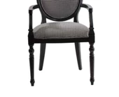 Sandalye19747 Zus008 TAM KOLÇAK Model Kayın Retro Ayak Kareli Desen Kumaş ElYapım thumbnail 3