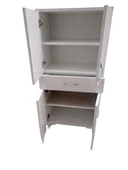 Çok Amaçlı 19736 Dolap BEYAZ Model Hard Parlak Suntalem 130 4raf Demonte El Yapım - 5