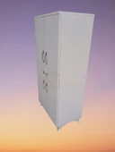 Çok Amaçlı 19736 Dolap BEYAZ Model Hard Parlak Suntalem 130 4raf Demonte El Yapım - 8