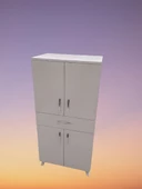 Çok Amaçlı 19736 Dolap BEYAZ Model Hard Parlak Suntalem 130 4raf Demonte El Yapım - 2