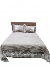 Yatak Örtüsü 19687 Zümrüt Çift Kişilik Dantelli Krem %80 Pamuk El Yapım - 8