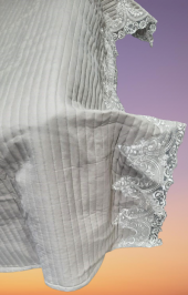 Yatak Örtüsü 19686 Zümrüt Çift Kişilik Dantelli Kapuçino %80 Pamuk El Yapım - 5