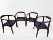 Sandalye 19633 ST ZUS139 Kayın Ahşap Tam Kolçak Sunideri Kapiton Döşem 4Ad Elyapı thumbnail 1