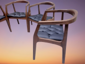 Sandalye 19633 ST ZUS139 Kayın Ahşap Tam Kolçak Sunideri Kapiton Döşem 4Ad Elyapı thumbnail 2