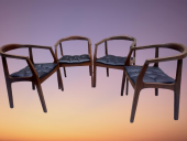 Sandalye 19633 ST ZUS139 Kayın Ahşap Tam Kolçak Sunideri Kapiton Döşem 4Ad Elyapı thumbnail 3