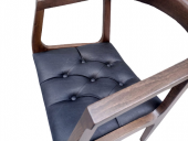 Sandalye 19632 ST Kayın Ahşap Tam Kolçaklı Model ZUS139 Suni Deri Kapitone Döşeme thumbnail 7