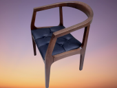 Sandalye 19632 ST Kayın Ahşap Tam Kolçaklı Model ZUS139 Suni Deri Kapitone Döşeme thumbnail 8