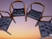 Sandalye 19633 ST ZUS139 Kayın Ahşap Tam Kolçak Sunideri Kapiton Döşem 4Ad Elyapı thumbnail 6