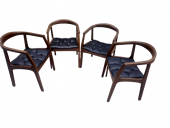 Sandalye 19633 ST ZUS139 Kayın Ahşap Tam Kolçak Sunideri Kapiton Döşem 4Ad Elyapı thumbnail 7