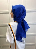 Siyane Scarf Tül Görünümlü Şal - Pırlanta Abiye Düğünlük Şal 00790  SAKS thumbnail 1