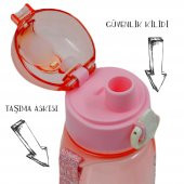BottleBoss Classical Kilitli Taşıma Askılı Çocuk Matarası 400 Ml Pembe - 2