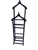 DİLSİZ UŞAK 19441 Kayın Model Demonte Parlak Siyah Çift Tepe Askılık El Yapım - 7