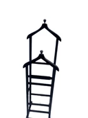 DİLSİZ UŞAK 19441 Kayın Model Demonte Parlak Siyah Çift Tepe Askılık El Yapım - 6