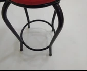 Sandalye 12750 BAR Tipi Yüksek1ad KIRMIZI Suni deri döşem Metal SİYAH El Yapım - 6