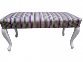 Puf 19433 Benc MODEL Kayın Klasik aslan ayak Kalite Solin Kadife Kumaş Beyaz - 1