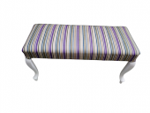 Puf 19433 Benc MODEL Kayın Klasik aslan ayak Kalite Solin Kadife Kumaş Beyaz - 4