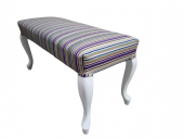 Puf 19433 Benc MODEL Kayın Klasik aslan ayak Kalite Solin Kadife Kumaş Beyaz - 6