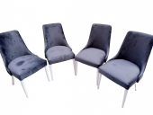 Sandalye 19424 PAPEL Model Kayın Retro Ayak BABYFAC Antrasit Kapiton Döşem Kumaş thumbnail 1