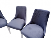 Sandalye 19424 PAPEL Model Kayın Retro Ayak BABYFAC Antrasit Kapiton Döşem Kumaş thumbnail 2