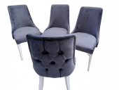 Sandalye 19424 PAPEL Model Kayın Retro Ayak BABYFAC Antrasit Kapiton Döşem Kumaş thumbnail 4