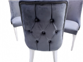 Sandalye 19424 PAPEL Model Kayın Retro Ayak BABYFAC Antrasit Kapiton Döşem Kumaş thumbnail 6