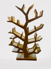 Kitaplık19413 Ahşap AĞAÇ DALI Tek Parça MDF Parlak Sarı Lake Boya El Yapım - 7