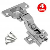 Aletçantam Samet Mobilya Menteşesi Dolap Kapak Tas Menteşe 4 Adet - Deve Tip - 1