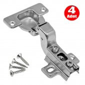 Aletçantam Samet Mobilya Menteşesi Dolap Kapak Tas Menteşe 4 Adet - Tam Deve Tip - 1