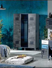 Gardırop MİX urlu 19405 İRONİ Model 3kapak Kafes Kapak Detay Yüksek ayak ANTRASİT Gri - 1