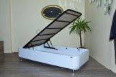 Baza 19339 Beyaz Suni Deri Çelik Kasa 100*200 cm - 1