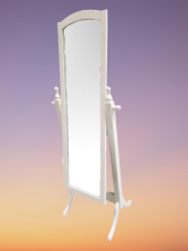 Boy 19321 Ayna Ahşap MDF Parlak Beyaz Lake Dikdörtgen Klasik Mobilya El Yapım - 3