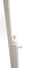 Boy 19321 Ayna Ahşap MDF Parlak Beyaz Lake Dikdörtgen Klasik Mobilya El Yapım - 5