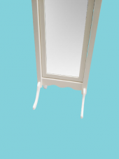 Boy 19321 Ayna Ahşap MDF Parlak Beyaz Lake Dikdörtgen Klasik Mobilya El Yapım - 7