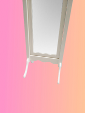 Boy 19321 Ayna Ahşap MDF Parlak Beyaz Lake Dikdörtgen Klasik Mobilya El Yapım - 8