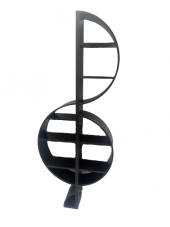 Kitaplık 18565 NOTA SOLO MDF Pres Sistem Kullanılmış Fonksiyonel siyah El Yapım - 4