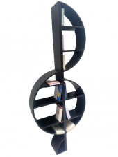 Kitaplık 18565 NOTA SOLO MDF Pres Sistem Kullanılmış Fonksiyonel siyah El Yapım - 6