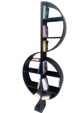 Kitaplık 18565 NOTA SOLO MDF Pres Sistem Kullanılmış Fonksiyonel siyah El Yapım - 2