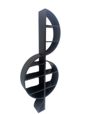 Kitaplık 18565 NOTA SOLO MDF Pres Sistem Kullanılmış Fonksiyonel siyah El Yapım - 3