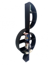 Kitaplık 18565 NOTA SOLO MDF Pres Sistem Kullanılmış Fonksiyonel siyah El Yapım - 5