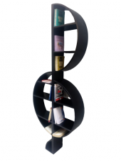 Kitaplık 18565 NOTA SOLO MDF Pres Sistem Kullanılmış Fonksiyonel siyah El Yapım - 7