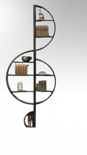 Kitaplık 18565 NOTA SOLO MDF Pres Sistem Kullanılmış Fonksiyonel siyah El Yapım - 1