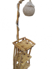 Lambader 18564 ST ATMACA 3 kitaplık Raflı Model Doğal Malzem Kuru Zeytin Çam Dalı - 5