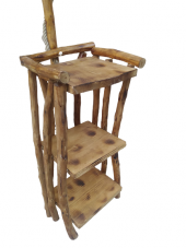 Lambader 18564 ST ATMACA 3 kitaplık Raflı Model Doğal Malzem Kuru Zeytin Çam Dalı - 4