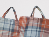 PAZAR ÇANTA 2Ad 18554 Döşemelik Kumaş Renkli Desenli 40kg Taşım Kapasit El Yapım - 4